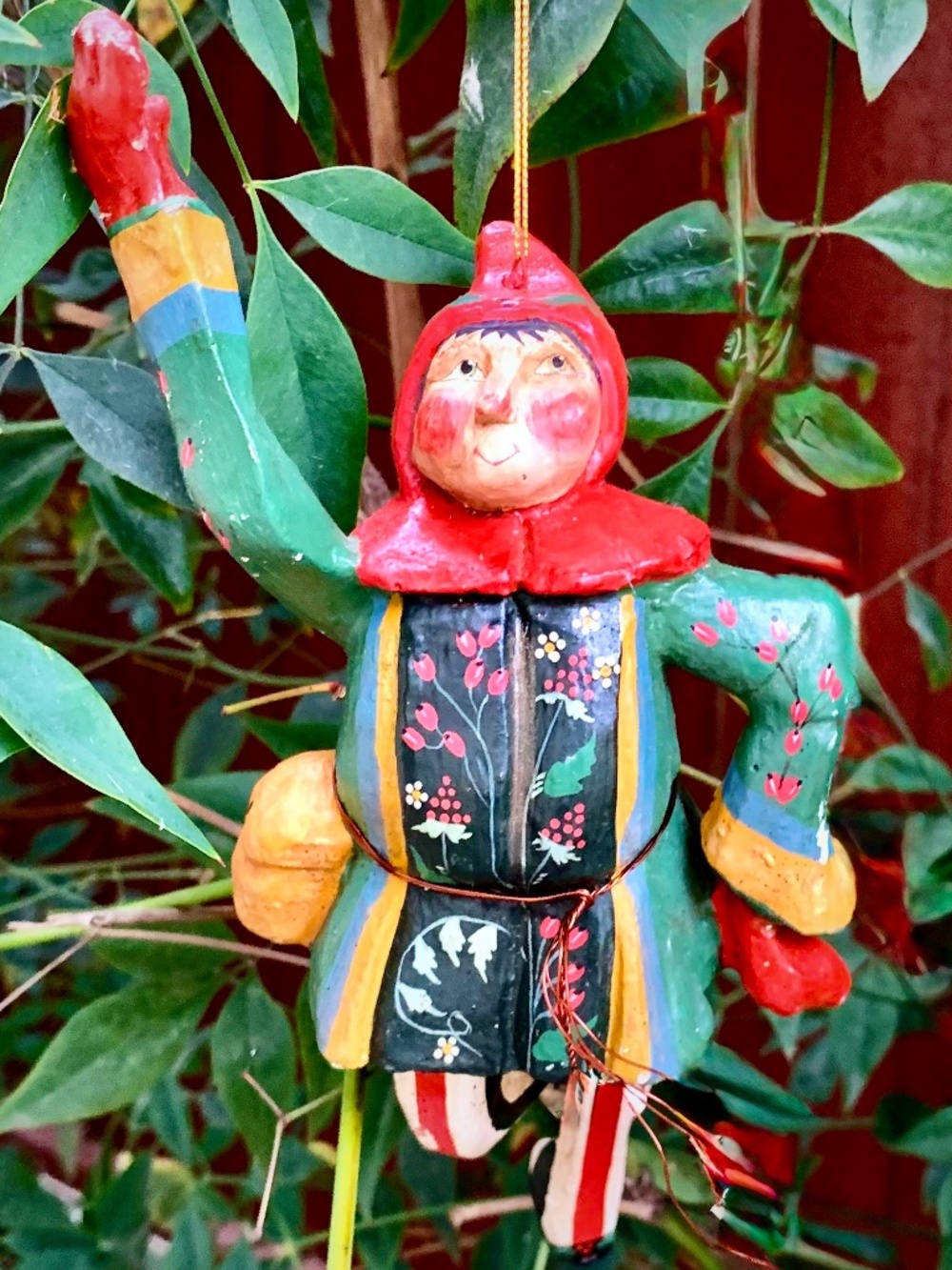 Hand-Painted Folk Art Ornament | Whimsical Character Decor